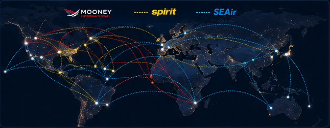Mooney Global Flight Route Map