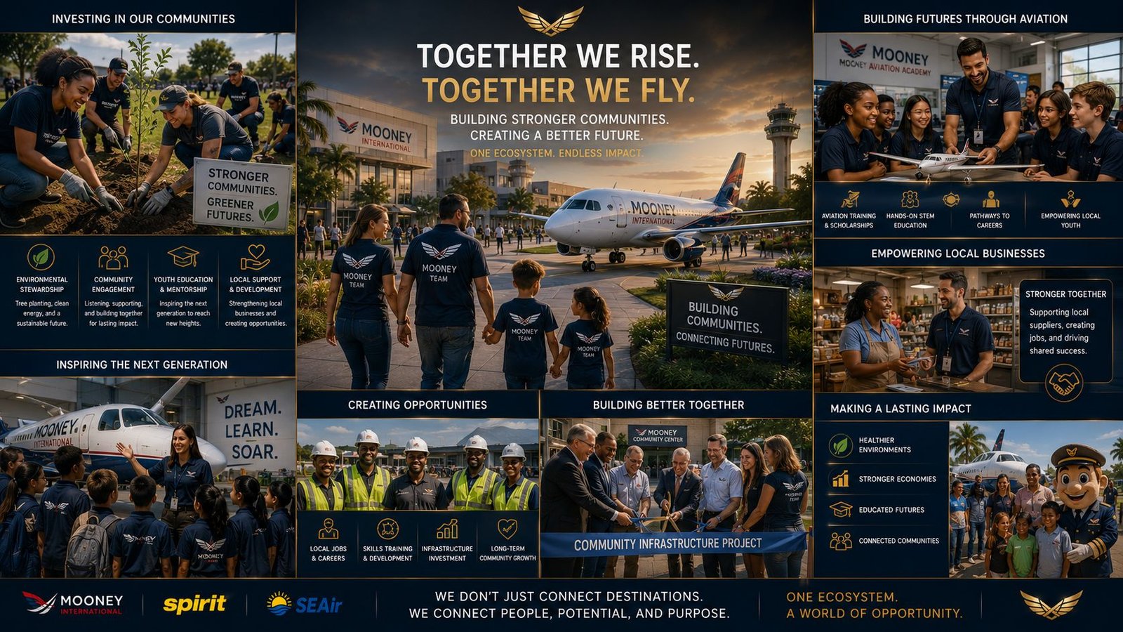 Mooney International localized community impact and airport infrastructure workforce advancement