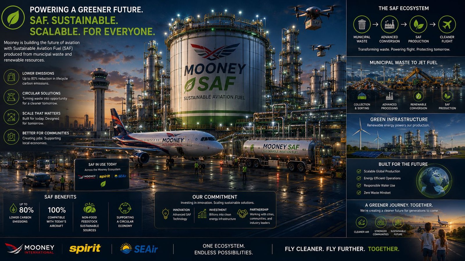 Sustainable aviation fuel technology and ecosystem operations