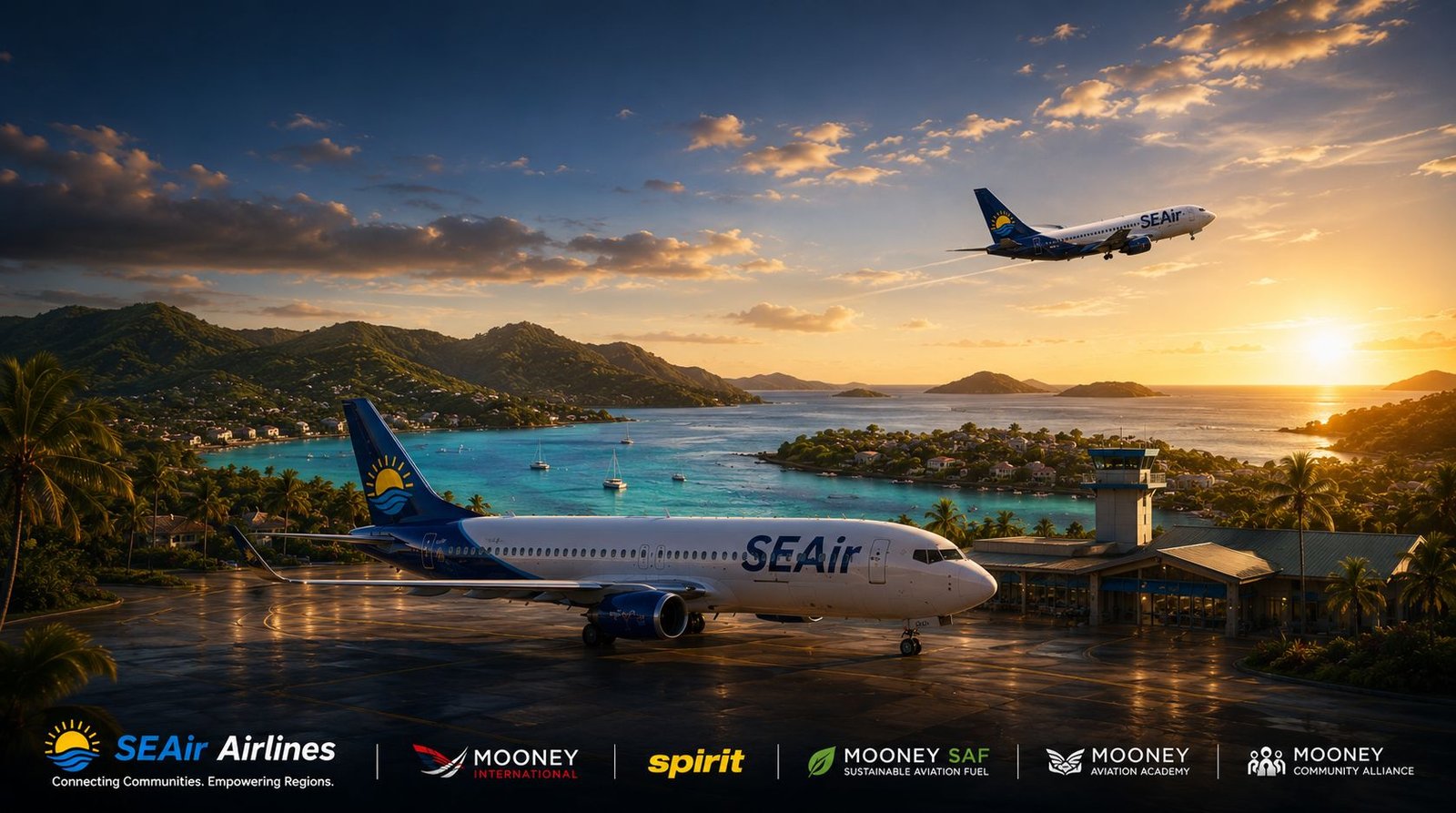 SEAir aircraft fleet servicing regional network routes