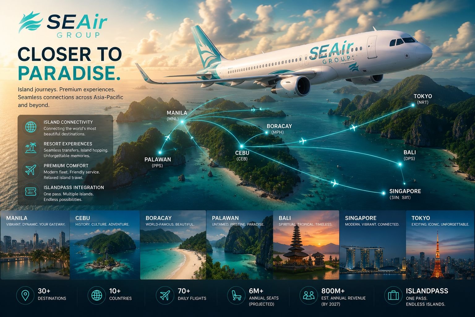 SEAir Group regional and seaplane fleet panoramic asset